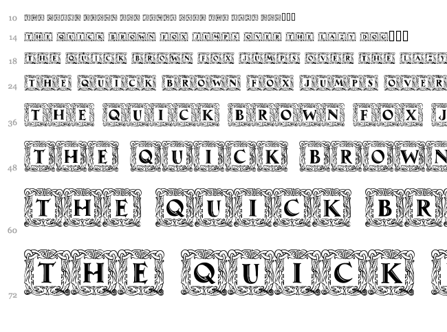 Maximilian Antiqua Initialen font waterfall